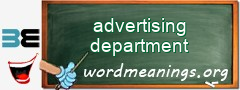 WordMeaning blackboard for advertising department